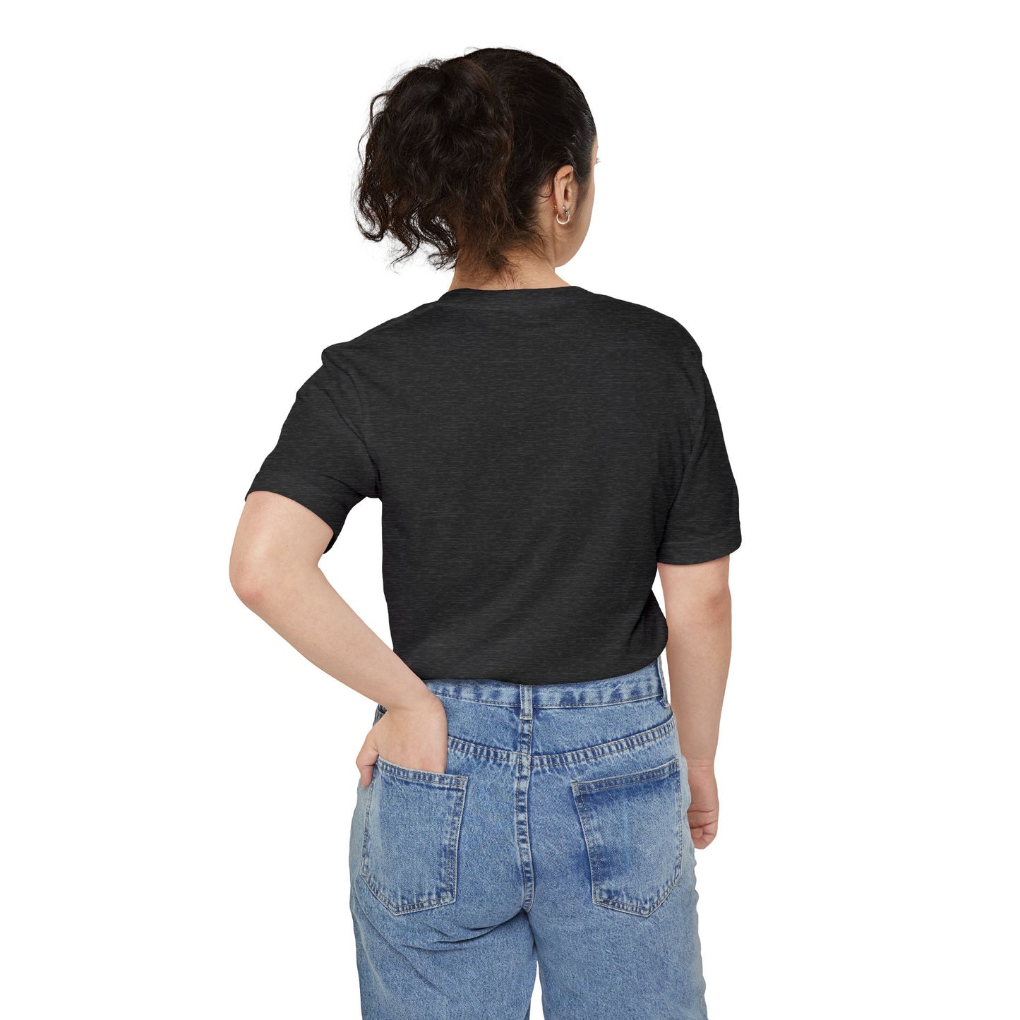 Pocket T‑Shirt — Cute Brain & Coffee Pocket Graphic Tee