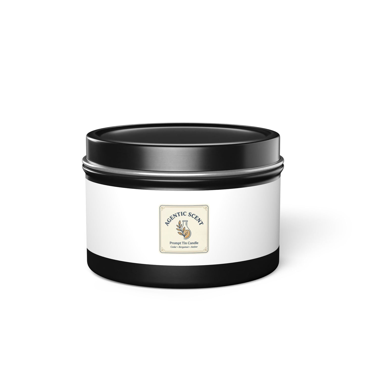 Aromatic Scents Tin Candle – Small Travel Soy Candle in Black Tin