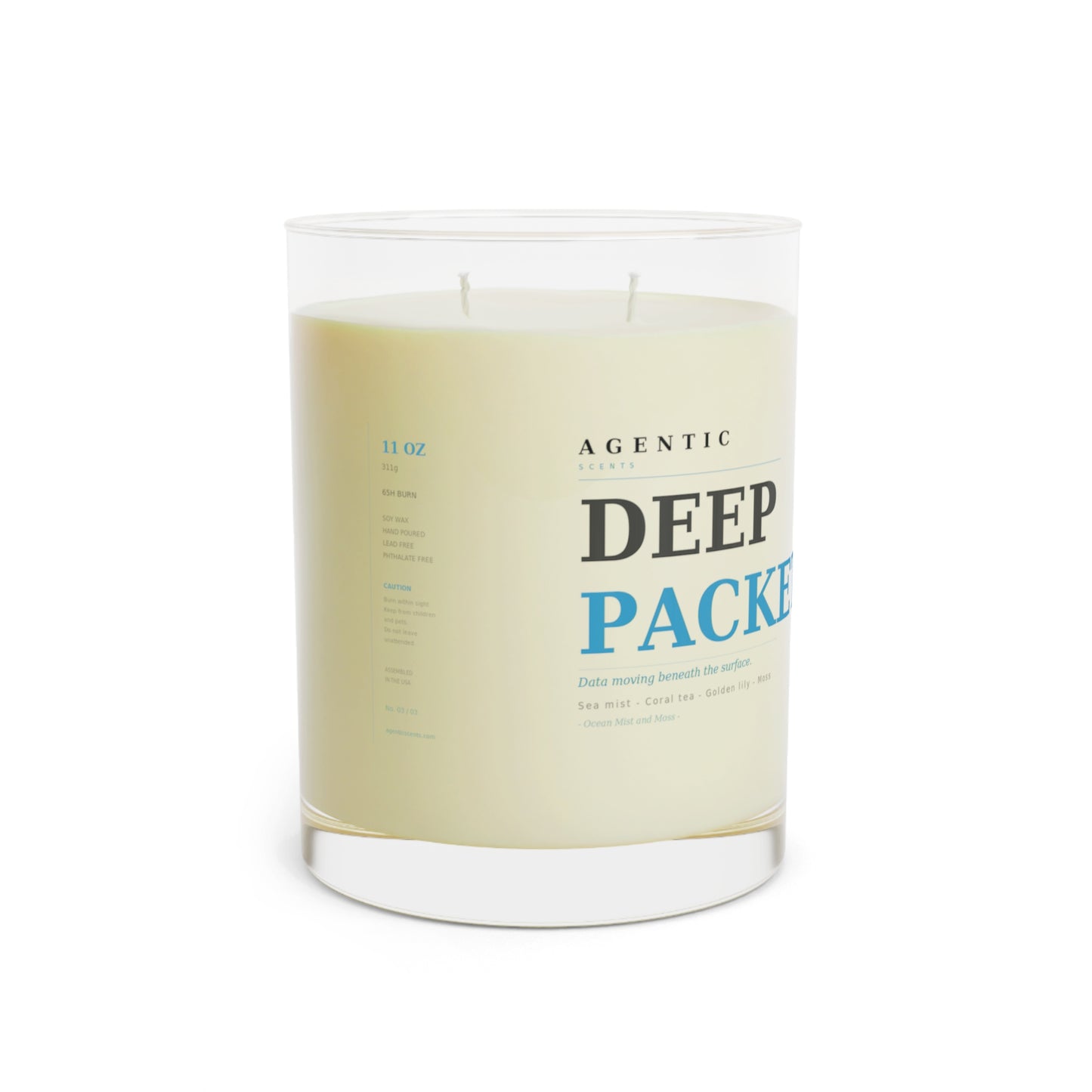 Deep Pack Scented Candle — 11oz Glass Jar, Subtle Clean & Fresh Aroma